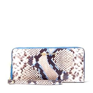 MICHAEL KORS PYTHON EMBOSSED LEATHER WRISTLET